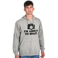 thumbnail image 1 of Im About Snap Funny Photography Pun Unisex Fleece Graphic Zip Up Hoodie Brisco Brands 5X, 1 of 5