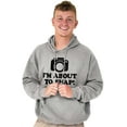thumbnail image 1 of Im About Snap Funny Photography Pun Unisex Plus Fleece Graphic Hoodie Brisco Brands 3X, 1 of 5