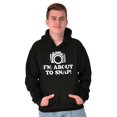 thumbnail image 1 of Im About Snap Funny Photography Pun Unisex Plus Fleece Graphic Hoodie Brisco Brands 2X, 1 of 5