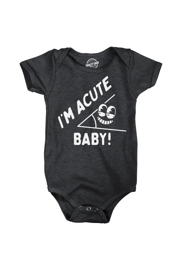Im Acute Baby Bodysuit Funny Sarcastic Triangle Graphic Novelty Jumper for Infants