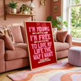 Im And I Love To Be Poster, Free And I, Retro Music, Dance, Quote, G ...