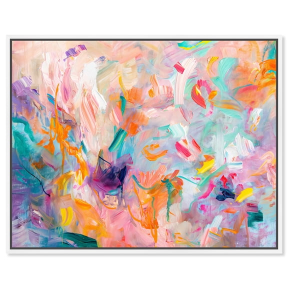 Im Coming Up II Canvas Print Bright Decor by Art Remedy, White Frame, 45 x 36