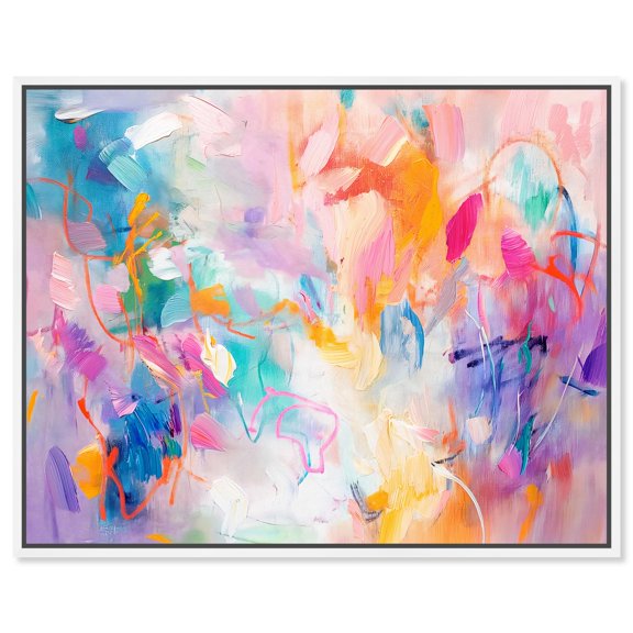 Im Coming Up III Canvas Print Bright Decor by Art Remedy, White Frame, 45 x 36