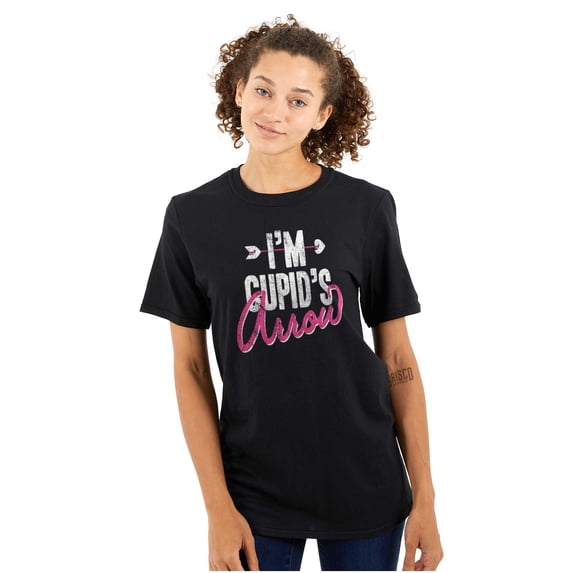 Im Cupids Arrow Funny Valentines Day Women's Graphic T Shirt Tees Brisco Brands X