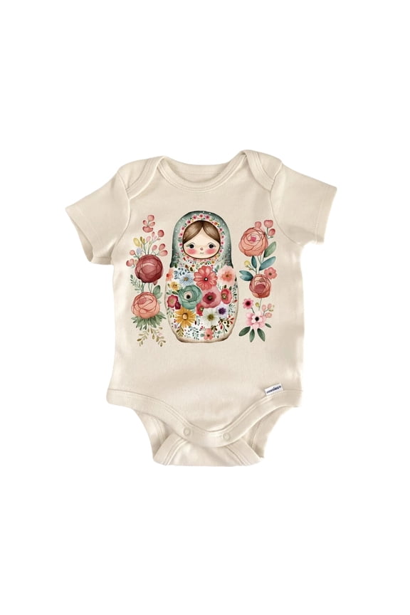 Nesting Doll Matryoshka Newborn Baby Bodysuit