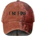 thumbnail image 1 of Im Fine Baseball Cap, Bloody Halloween Hat, Adjustable Funny Halloween Hats, Women Men Unisex Cap for Halloween Party, 1 of 2
