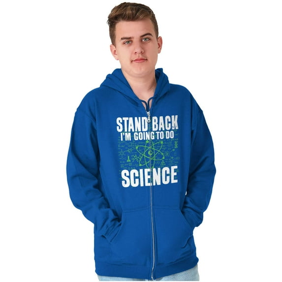 Im Going Do Science Funny Nerdy Geeky Unisex Fleece Graphic Zip Up Hoodie Brisco Brands 4X