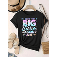 thumbnail image 1 of Im Going To Be A Big Sister Again 2026 Baby Announcement Unisex T-Shirt V14574 up to Size 5XL, 1 of 2