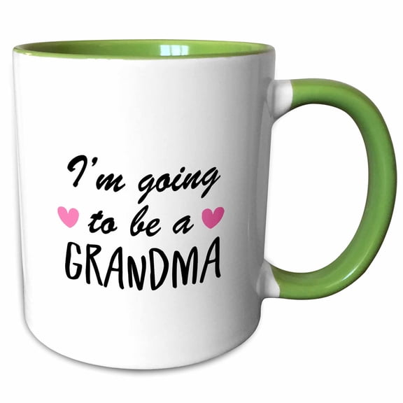 3drose, Im Going to Be a Grandma, 11oz Two-tone Green Mug