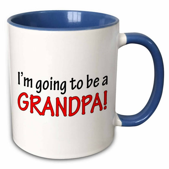 3drose, Im Going to Be a Grandpa Red, 15oz Two-tone Blue Mug