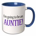 thumbnail image 1 of 3drose, Im Going to Be an Auntie Purple, 15oz Two-tone Blue Mug, 1 of 6