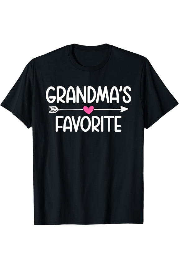 Im Grandma's Favorite Granddaughter Humor Funny Family Quote T-Shirt- American fashion hot selling casual retro high quality 100% cotton T-shirt 1 piece