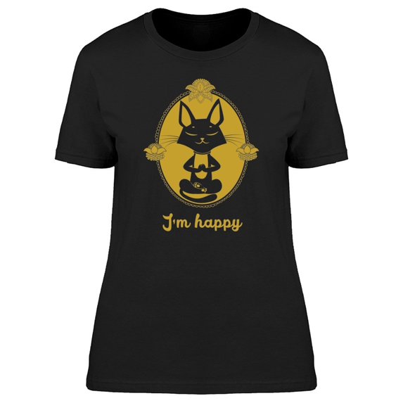 Im Happy Yoga Cat Tee Women's -Image by Shutterstock