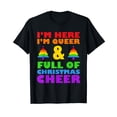 thumbnail image 1 of Im Here Im Queer Christmas Pajama Cool LGBT-Q Gay Pride Xmas T-Shirt, 1 of 5