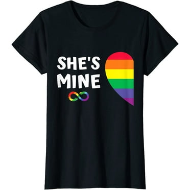 Im Hers Shes Mine Matching for Pride Lesbian Couples LGBTQ T-Shirt Gift