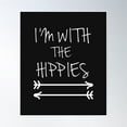 thumbnail image 1 of Im I Am With The Hippies Bohobohemian Childrens T Poster Wall Art, Modern Wall Decor, 8x12 UNFRAMED, 1 of 3