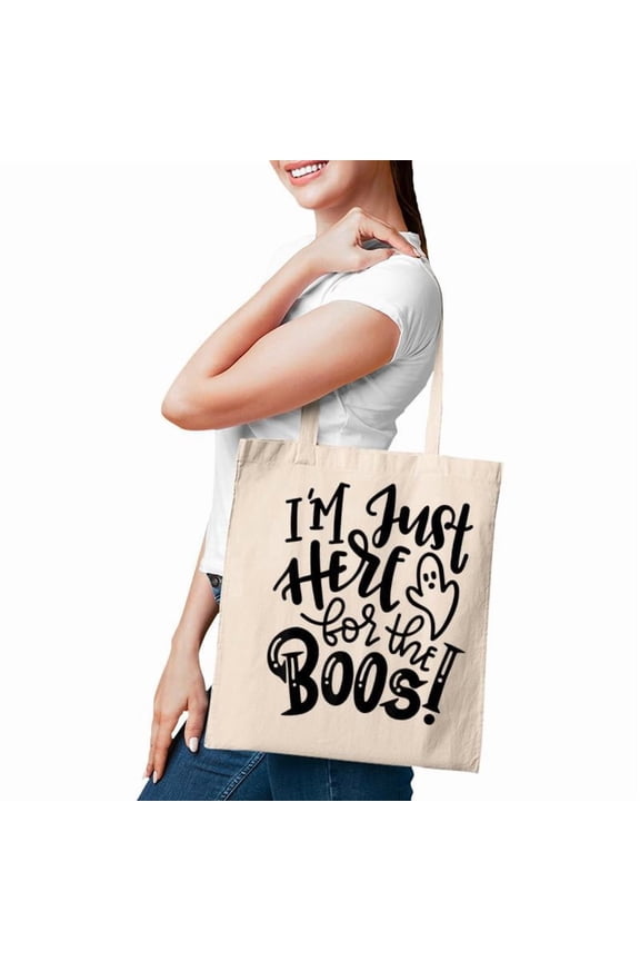 Im Just Here For The Boos Halloween Costume Spooky Season Tote Bag