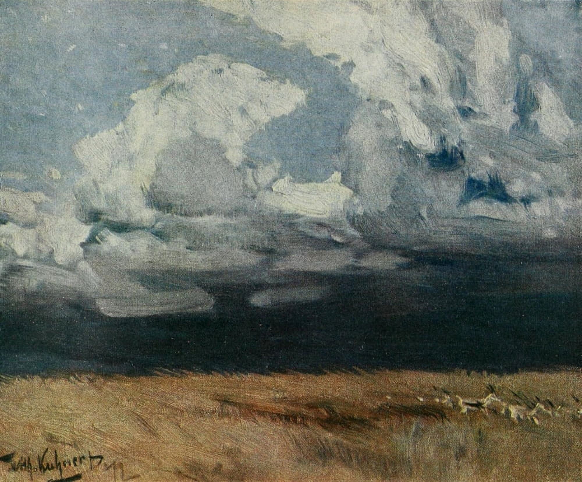 Im Lande meiner Modelle 1918 Antelope in storm Canvas Art - FW Kuhnert (24 x 36)