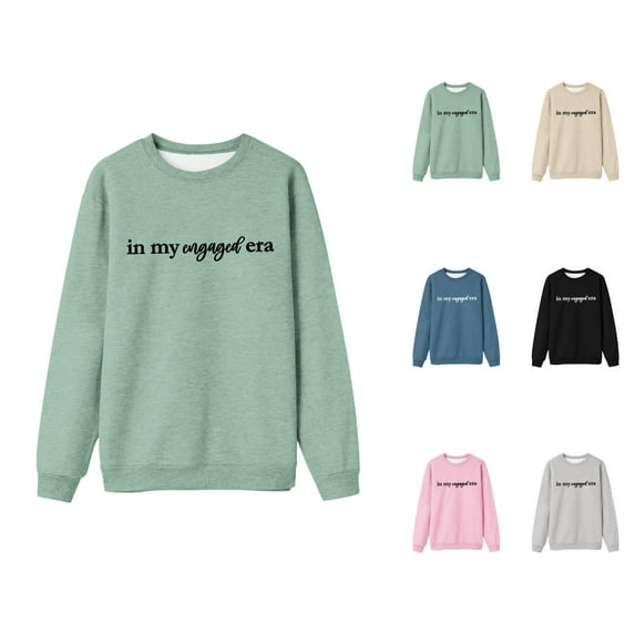 Im My Engaged Era Bride Sweatshirts for Women 2025 Bachelorette Bride Engagement Party Sweatshirt Pullover Tops