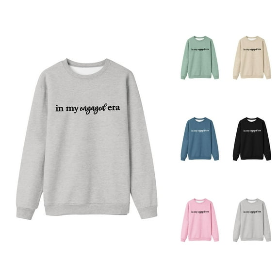 Im My Engaged Era Bride Sweatshirts for Women 2025 Bachelorette Bride Engagement Party Sweatshirt Pullover Tops