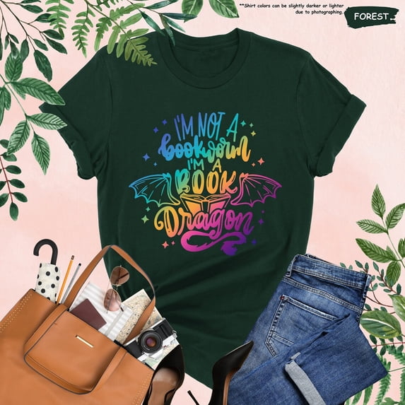 Im Not A Bookworm Im A Book Dragon T-Shirt - Walmart.com