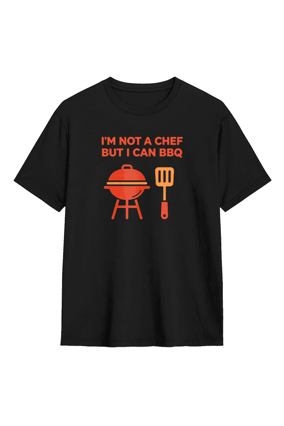 Im Not A Chef But I Can BBQ Cool Graphic Tee for Men, Fun BBQ Cotton Short Sleeves T-Shirt