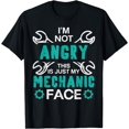 thumbnail image 1 of Im Not Angry Just My Mechanic Face Funny Car Auto Garage Men T-Shirt, 1 of 4