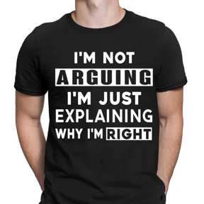 Im Not Arguing Funny Rude Sarcasm Sarcasitc Novelty Mens T-Shirts Tee Top #6ED