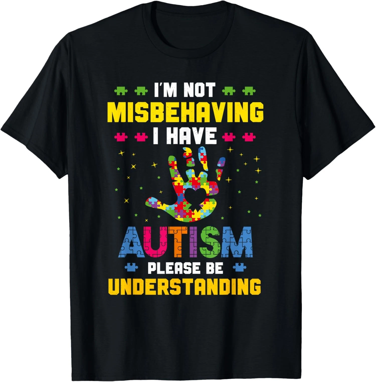 Im Not Misbehaving I Have Autism Awareness Shirt BLACK Unisex S-5XL Hot Trending Shirt