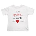 thumbnail image 1 of Im Not Spoiled My Uncle Just Loves Me Cute Toddler T Shirts for Boys Girls (White, 4T), 1 of 5