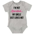 thumbnail image 1 of Im Not Spoiled Uncle Just Loves Me Romper Boys or Girls Infant Baby Brisco Brands NB, 1 of 7