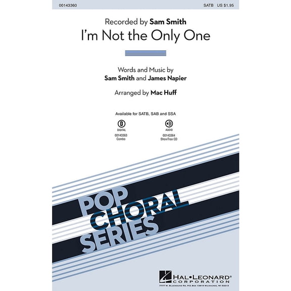 Im Not The Only One Showtrax Cd Pop Choral Series