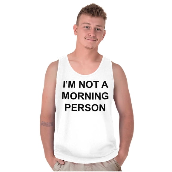 Im Not a Morning Person Slacker Plus Size Graphic Tank Top Brisco Brands 2X