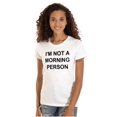 thumbnail image 1 of Im Not a Morning Person Slacker Womens Fitted Plus Size Graphic Tee Brisco Brands 3X, 1 of 1