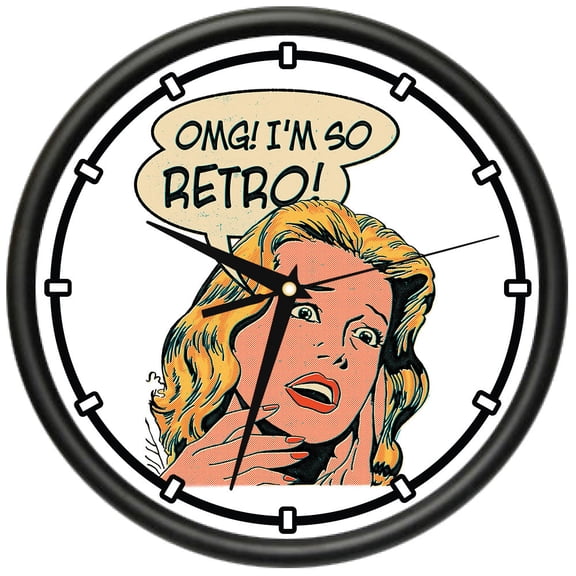 Im So Retro  Design Wall Clock | Precision Quartz Movement | Décor For School Class Office Bedroom Decoration