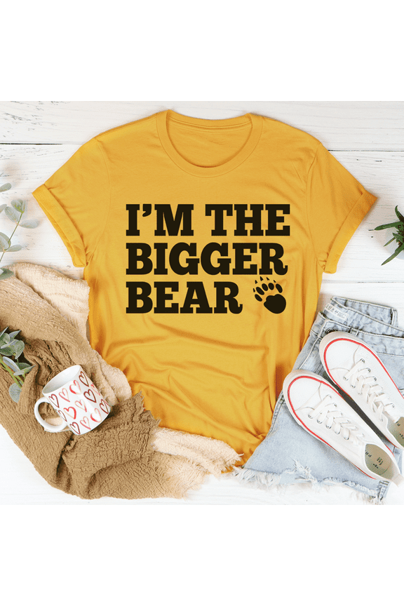 Im The Bigger Bear Tee Black Heather S Peachy Sunday T-Shirt