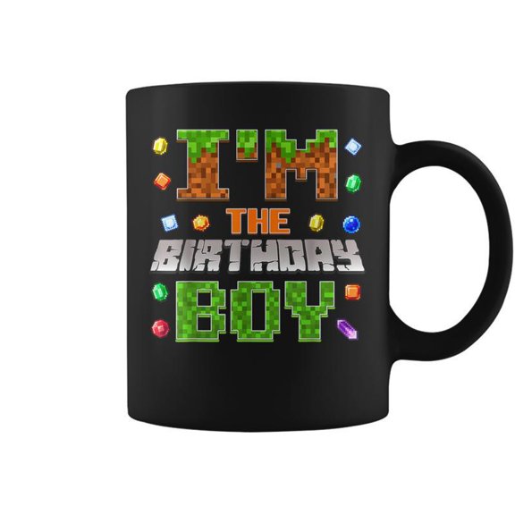 Im The Birthday Boy Bday Party Video Gamer Pixel Number Coffee Mugs
