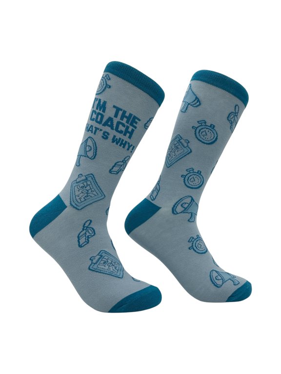Im The Coach Thats Why Socks Funny Sarcastic Coaching Graphic Novelty Footwear for Men