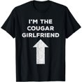 thumbnail image 1 of Im The Cougar Girlfriend Graphic Tee Black T Shirt with Arrow Design for Cougar Enthusiasts Unisex Tee, 1 of 6