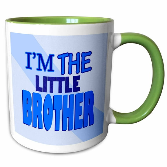 3drose, Im the Little Brother Blue, 11oz Two-tone Green Mug