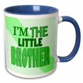 thumbnail image 1 of 3drose, Im the Little Brother Green, 15oz Two-tone Blue Mug, 1 of 6