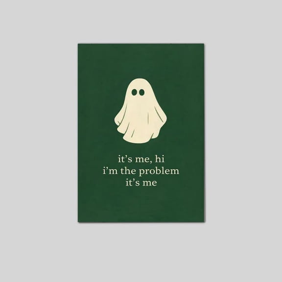 Im The Problem Print, Ghost Quote Poster, Minimal Illustration Poster Size 24''x36'' GoldenGate JSC