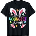 thumbnail image 1 of Im The Youngest Bunny Cute Easter Matching Family Rabbit T-Shirt, 1 of 3