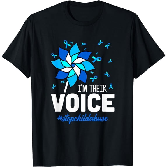 Im Their Voice Pinwheel Child Abuse Prevention Awareness T-Shirt