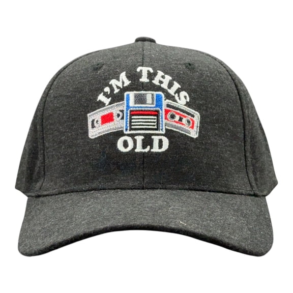 Im This Old  Hat Funny Sarcastic Retro Video Tape Baseball Cap