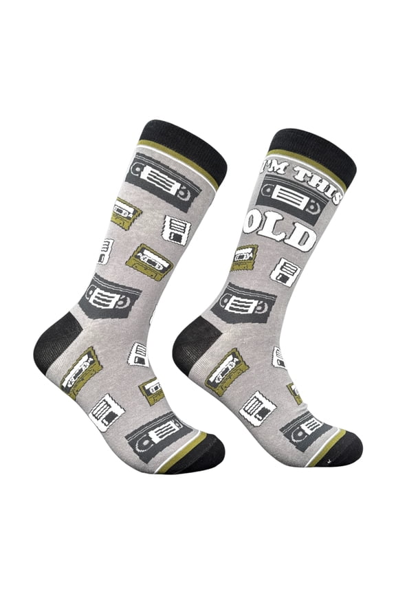 Im This Old Socks Funny Sarcastic Retro Video Tape Graphic Novelty Footwear For Men