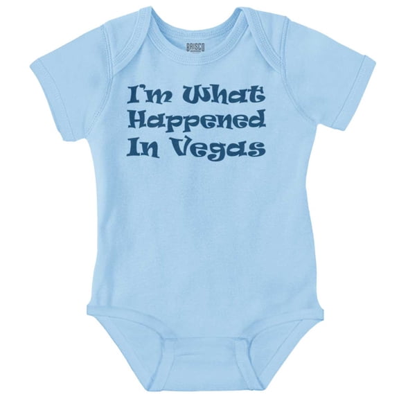 Im What Happened In Vegas Funny Cute Romper Boys or Girls Infant Baby Brisco Brands 18M