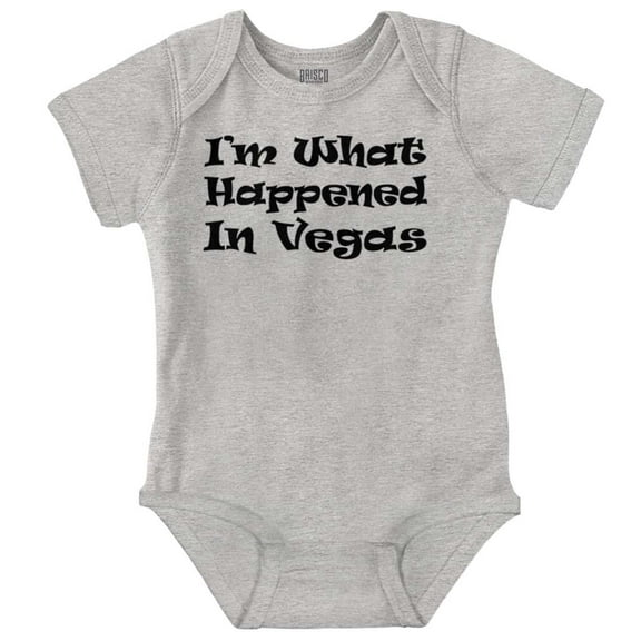 Im What Happened In Vegas Funny Cute Romper Boys or Girls Infant Baby Brisco Brands NB