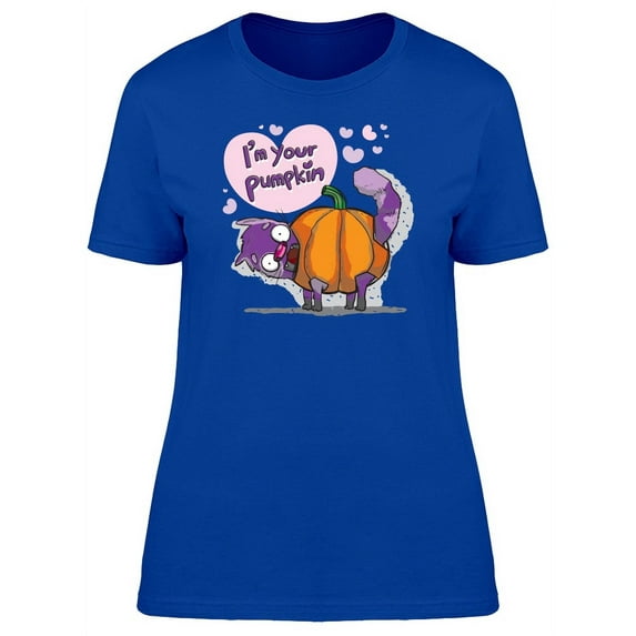 Im Your Pumpkin Purple Cat T-Shirt Women -Image by Shutterstock, Female x-Large