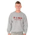 thumbnail image 1 of Im a Ninja You Cant See Me Fighter Men's Big & Tall Crewneck Sweatshirt Brisco Brands 5X, 1 of 5